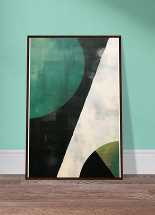 Abstract green geometric poster