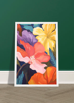 Retro flower poster