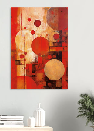 Rode abstracte poster