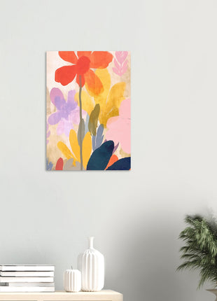 Colorful flower retro poster