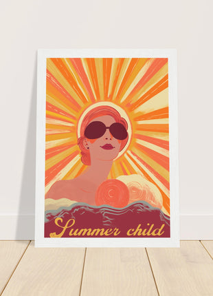 Summer child retro poster