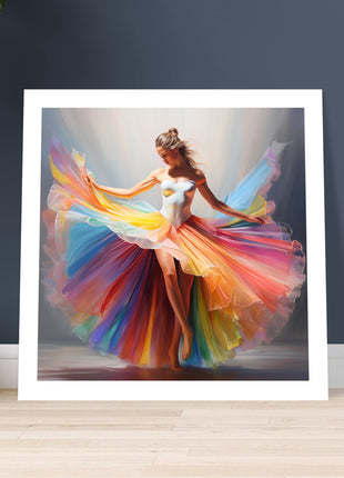 Regenboog danser poster