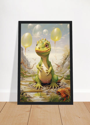 Dino & dino egg balloons poster