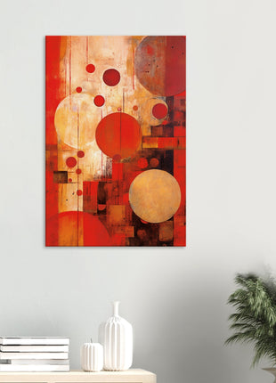 Rode abstracte poster