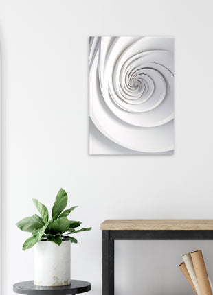 White swirl spiral modern poster