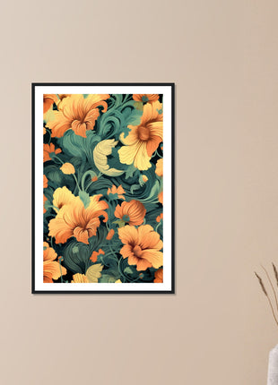 Vintage floral poster