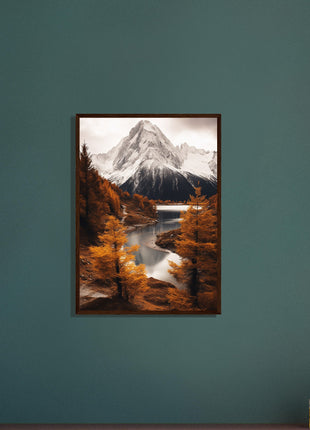 Herfst berglandschap poster