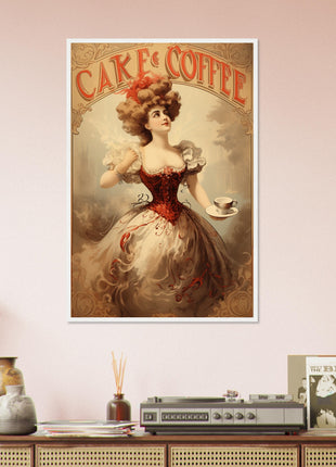 Affiche de cuisine vintage Cake & Coffee