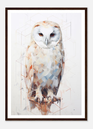 Geomagical Owl Poster : A Captivating Blend of Geometry and Nature