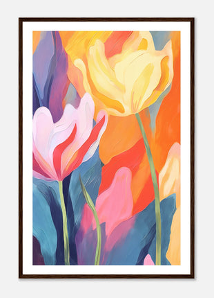 Retro flower poster