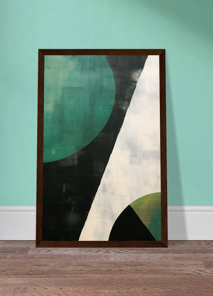 Abstract green geometric poster