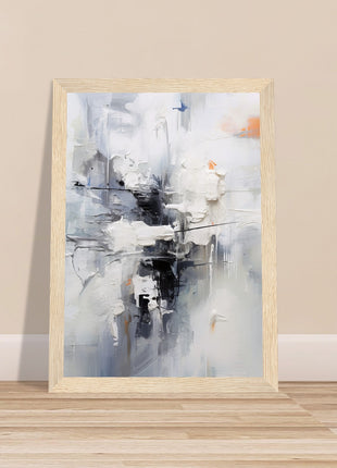 Monochrome Symphony: Abstract Painting in Shades of Grey, White, and Black