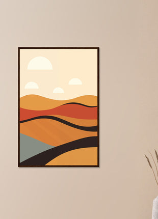 Abstract fall landscape poster