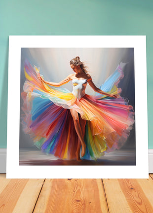 Regenboog danser poster