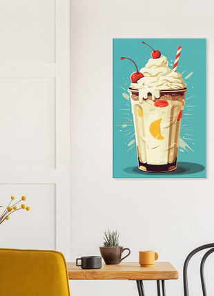 Retrol milkshake kitchen poster