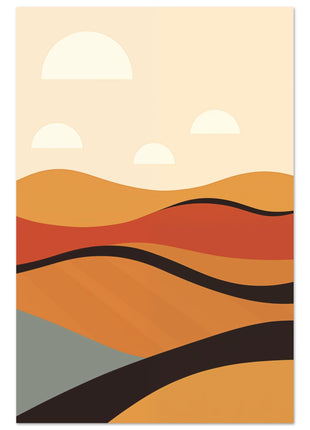 Abstract fall landscape poster