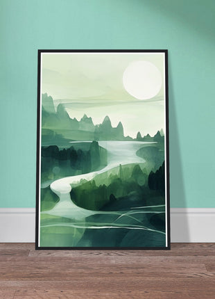 Green abstract landscape poster (part 2 of 3)