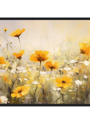 Yellow field of flowers poster