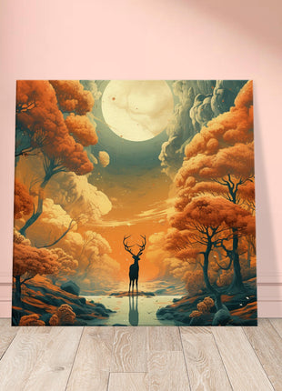 Deer fall landscape - Fall poster