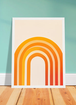 Retro rainbow archway poster