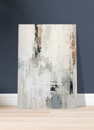 White abstract painting poster