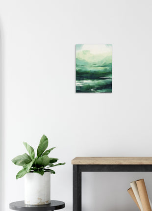 Green abstract sunrise landscape poster (part 2 of 3)