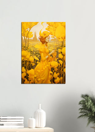 Yellow surrealistic poster