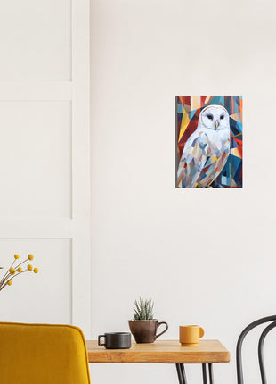 Colorful Owl Poster Embracing Artistic Symmetry