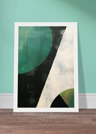 Abstract green geometric poster