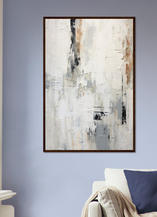 White abstract painting poster