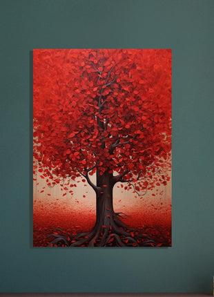 Red tree poster