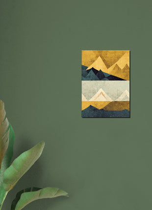 Abstract Mountain Poster - Yellow tones