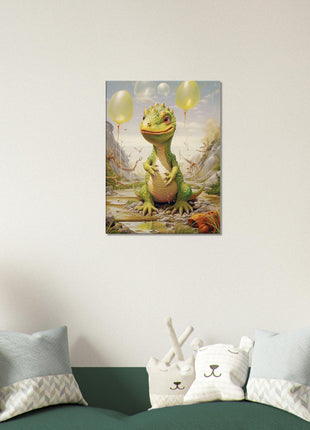 Dino & dino egg balloons poster