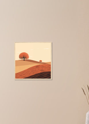 Fall landscape painting poster