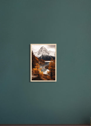 Fall mountain landscape poster