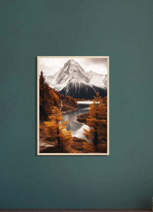 Fall mountain landscape poster