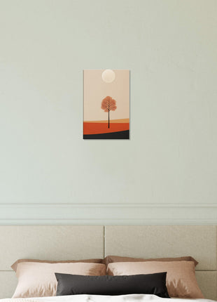 Herfstzon landschap poster