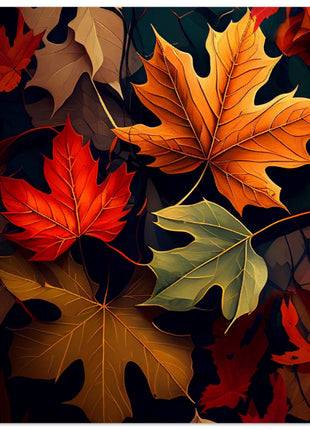 Fall leaves poster