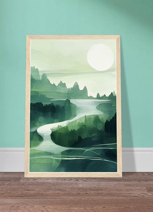 Green abstract landscape poster (part 2 of 3)