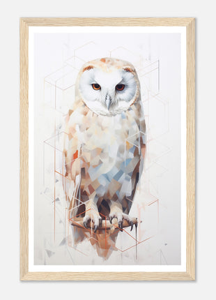 Geomagical Owl Poster : A Captivating Blend of Geometry and Nature