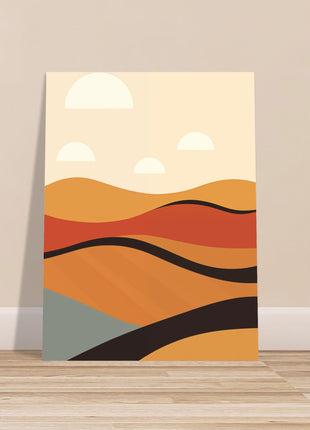 Abstract fall landscape poster