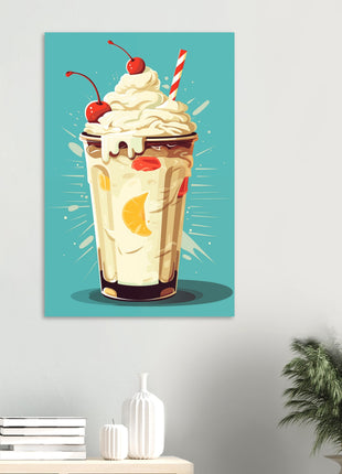 Retrol milkshake kitchen poster