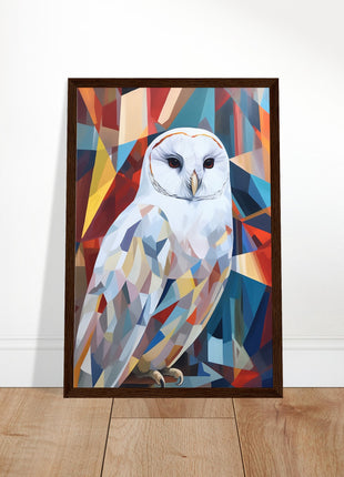 Colorful Owl Poster Embracing Artistic Symmetry