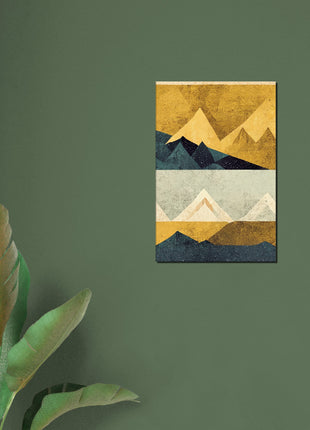 Abstract Mountain Poster - Yellow tones