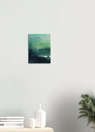 Green abstract sunrise landscape poster (part 1 of 3)