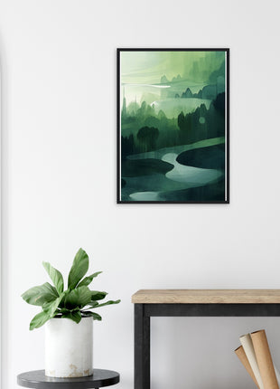 Green abstract landscape poster (part 3 of 3)