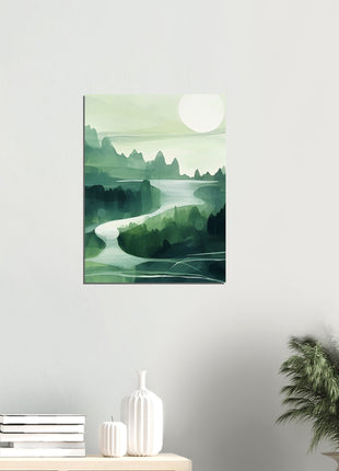 Green abstract landscape poster (part 2 of 3)