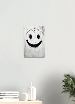 Smiley poster (Black & White wall art)