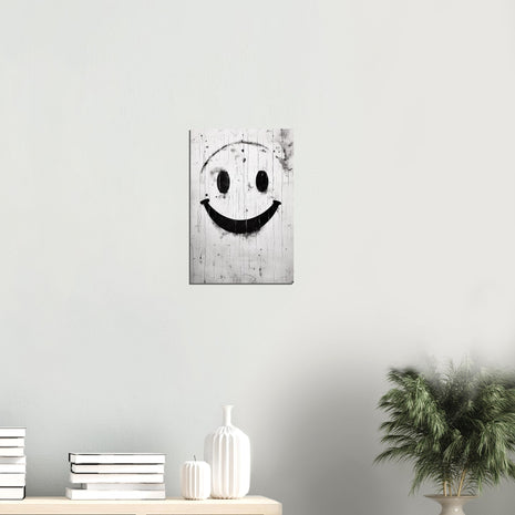 Smiley poster (Black & White wall art)