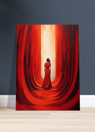 Lady in red poster